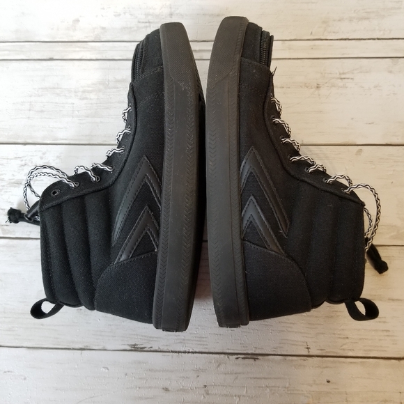 Billy  Black to the Floor CS Wrap Around Zipper and Lace High Top Sneakers - Picture 5 of 13